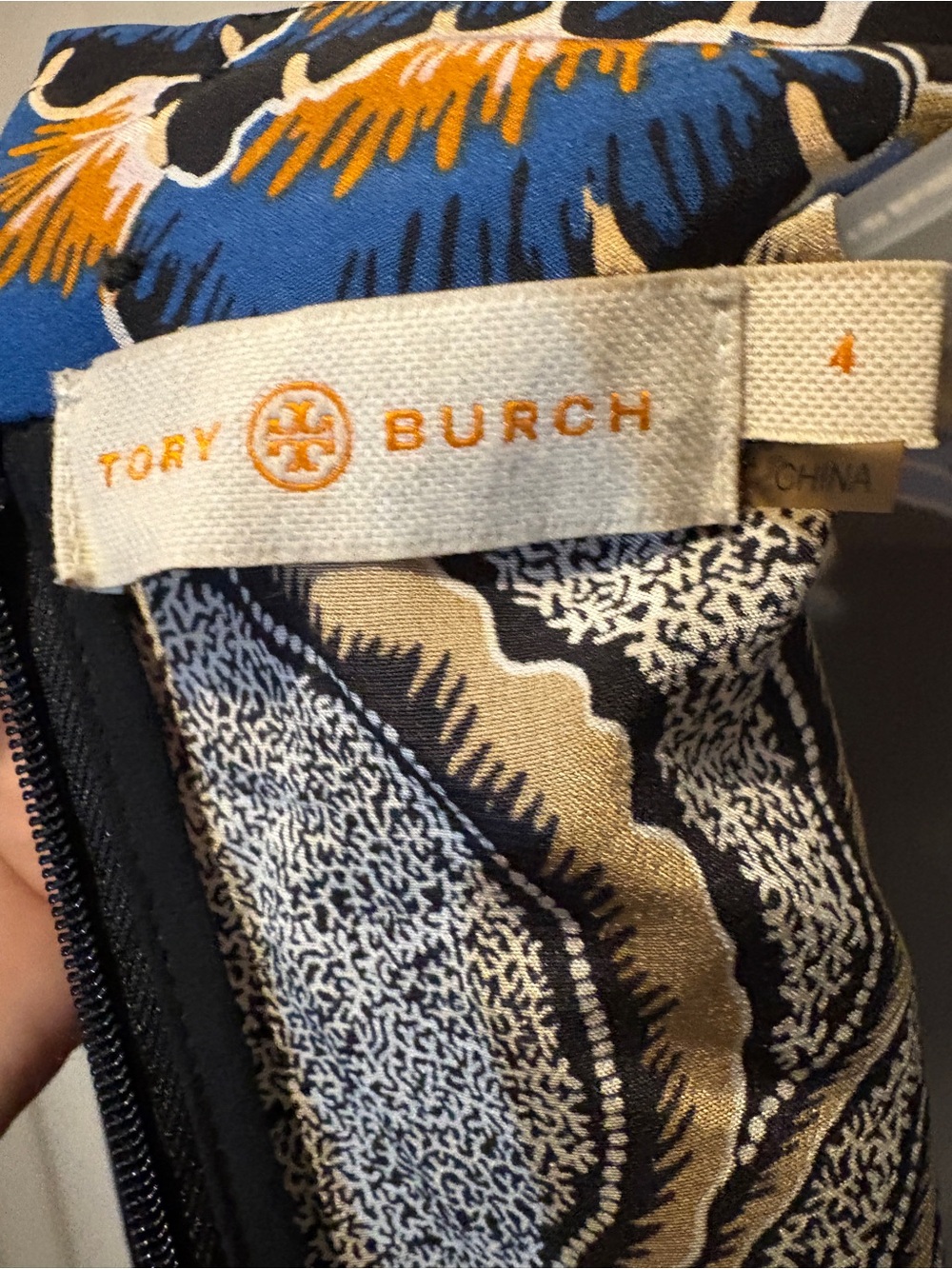 Tory Burch Delilah Silk Midi Dress Size 4 - Picture 9 of 12